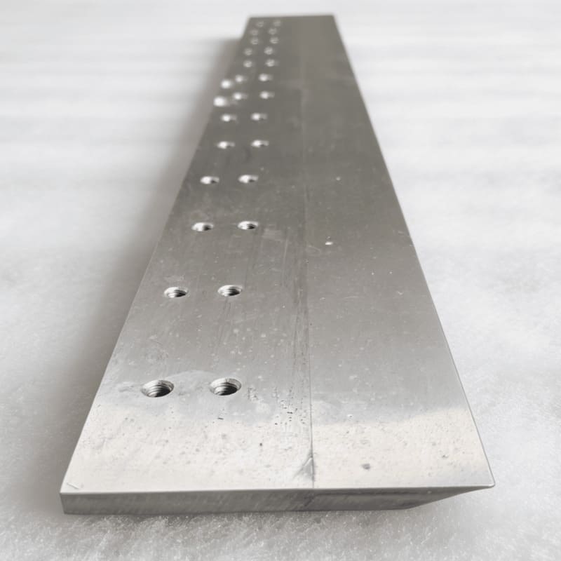 Alloy steel paper cutter blade with threaded mounting holes