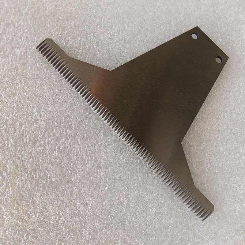 Alloy steel T-shaped serrated packaging blade