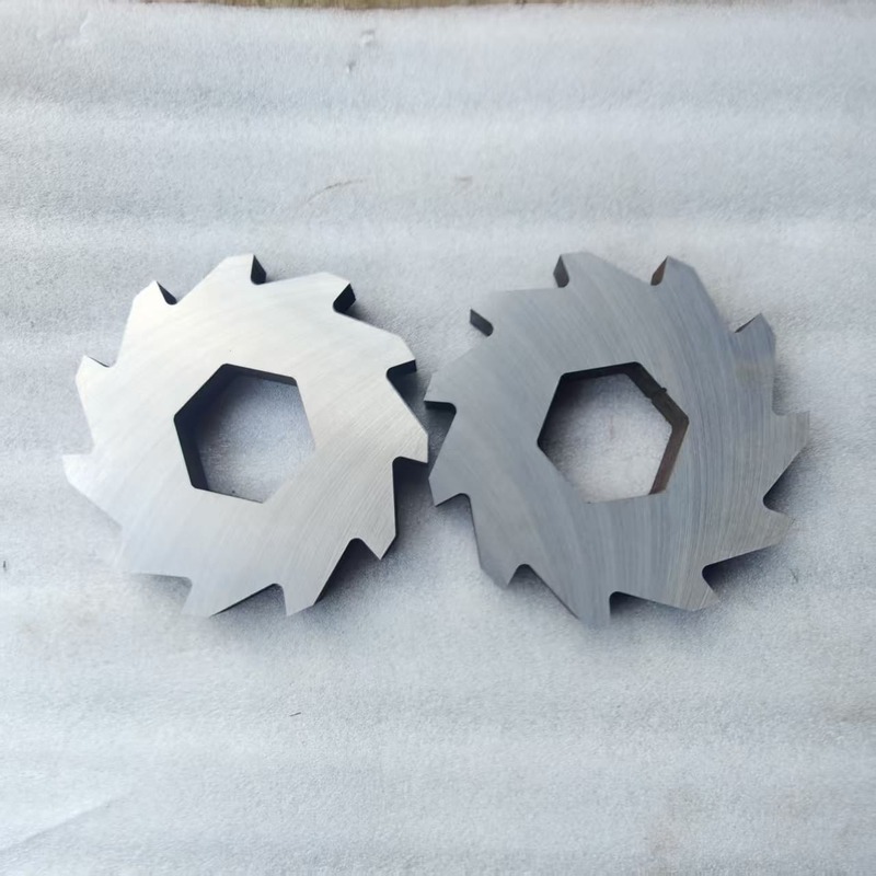 Industrial double shaft shredder cutting discs